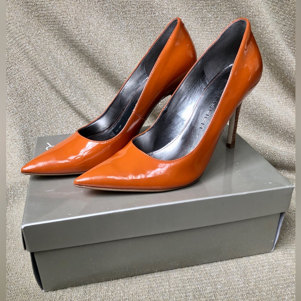 Marc Fisher Stilettos, Size 8, Orange